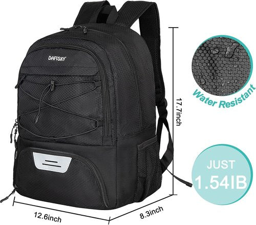 DAFISKY Soccer Backpack - Water Resistant Design with Ball Holder & Shoe Compartment | Ideal for Sports