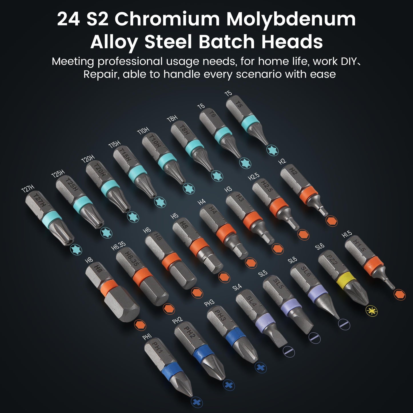 24 in 1 Magnetic Ratchet Screwdriver Set with Precision Bits – Ideal for Home Repairs, DIY Projects, and Electronics – Ergonomic Rotatable Ratchet Handle and Storage Case –Perfect Holiday Gift