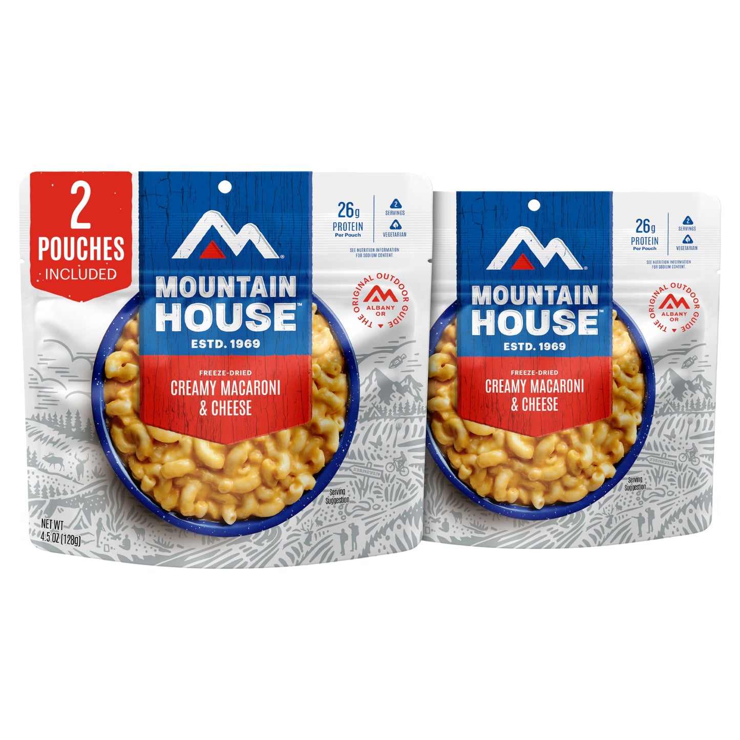 Mountain House Freeze-Dried Dinner Entree | Backpacking Meals for Camping and Hiking, 4 Servings, 30-Year Shelf-Life, 2-Pack