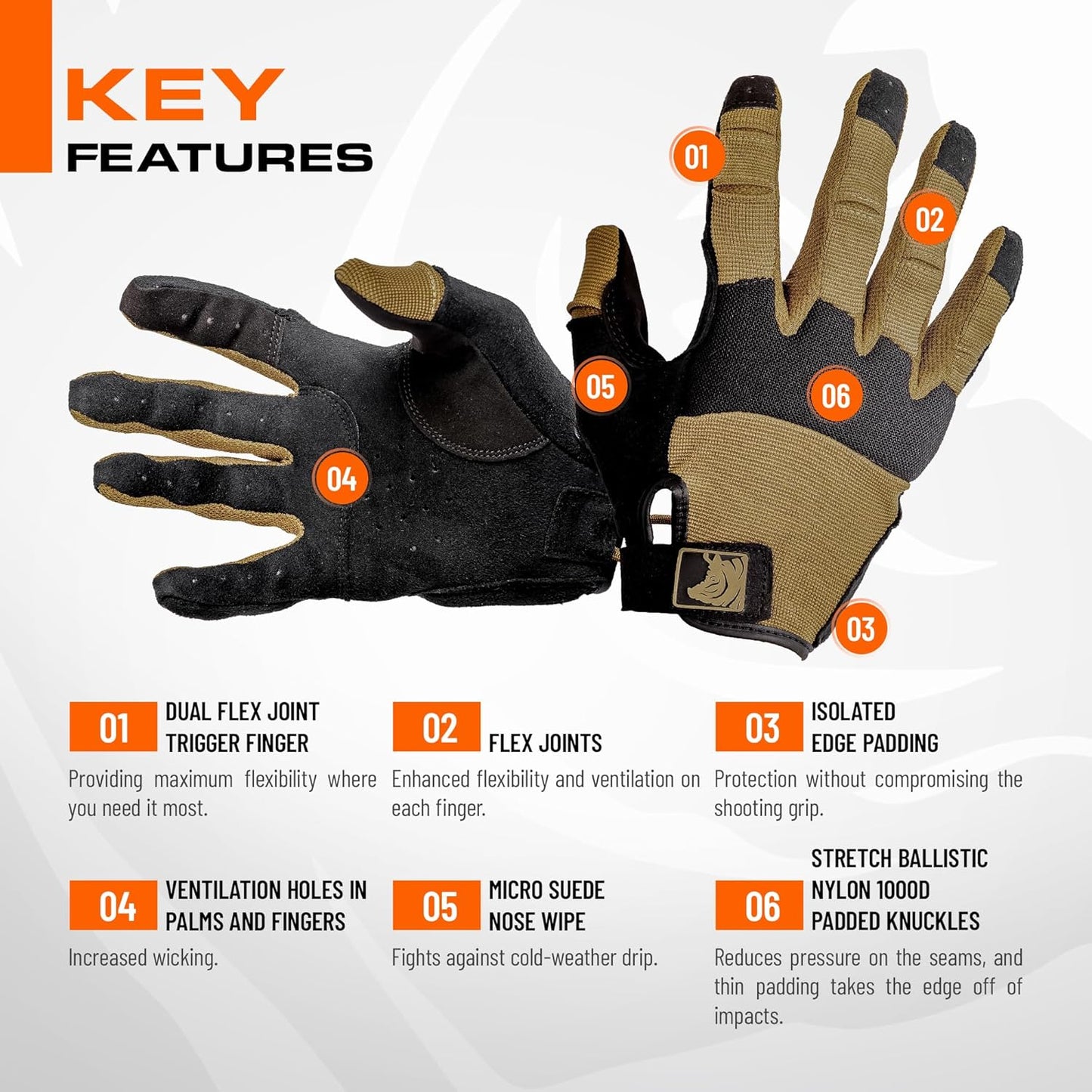 PIG Alpha Tactical Gloves - Full Dexterity, Touchscreen Compatible, Breathable Design | 1 Pair