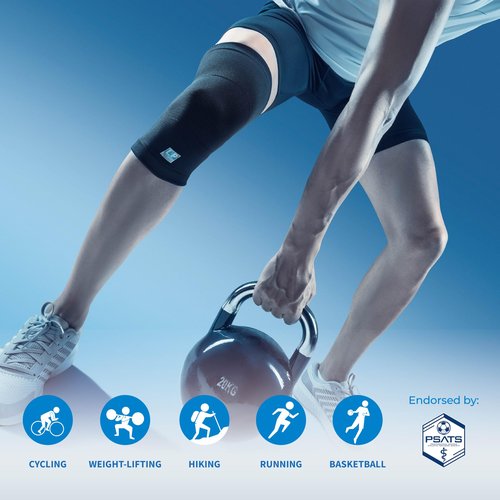 LP 647 Knee Brace For Arthritis Pain, Knee Pain Relief, Injury Recovery - Knee Sleeve For Weightlifting, Basketball, Hiking, Biking, Running, For Men Women (White, M, 1pcs)