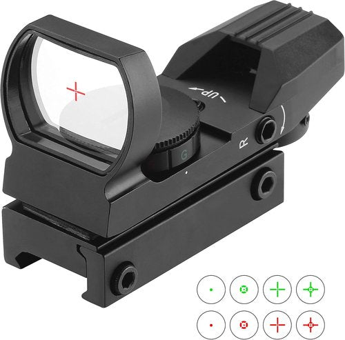 ESSLNB Red Green Dot Sight - Waterproof Reflex Scope with 4 Reticles & 5 Brightness Levels | 20/22mm Rail Mounts