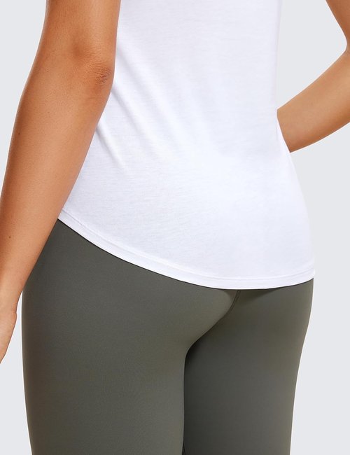 CRZ YOGA Pima Cotton Racerback Tank Top - Soft, Comfortable Sleeveless Shirt for Women | Perfect for Workouts