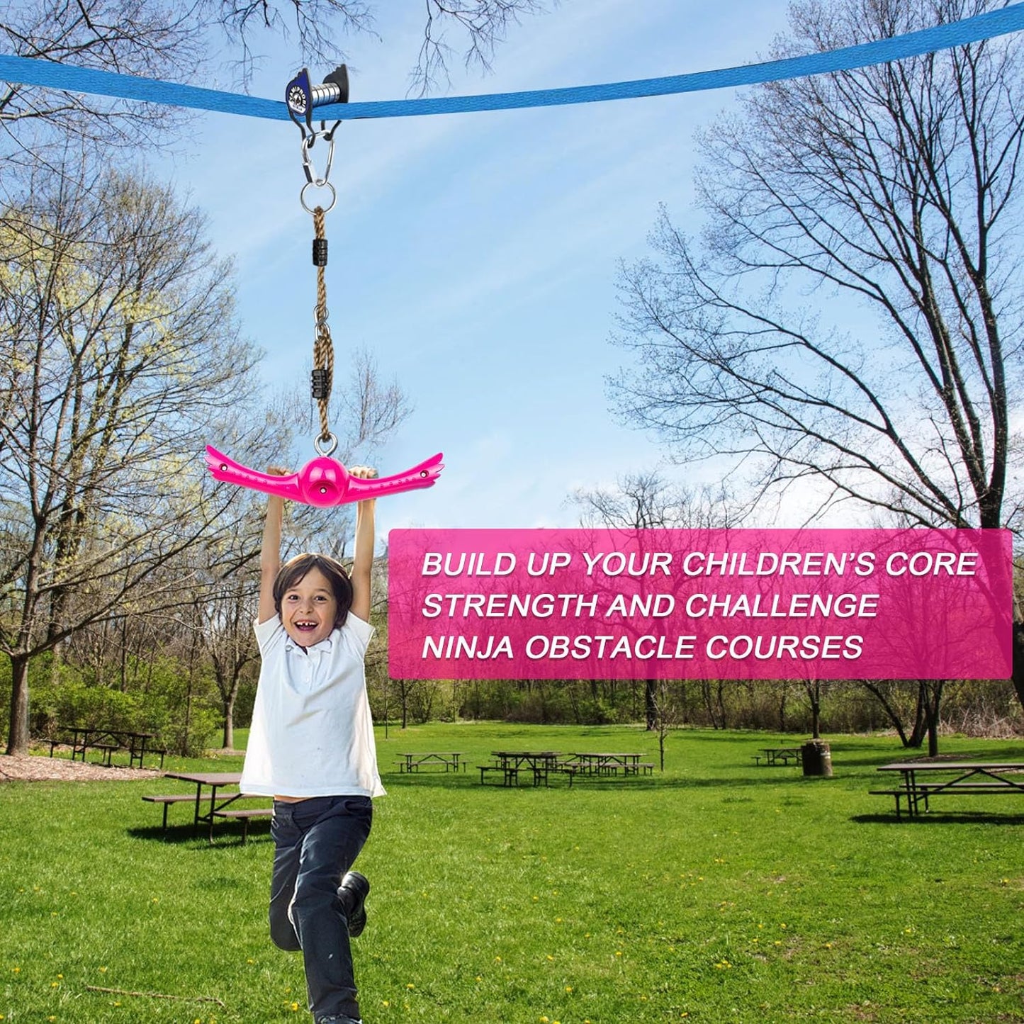 YAMIPROBI Ninja Twister Swing Spins Set - 360° Handle Twist & Spin Flips Toy for Kids | Pink Ninja Warrior Accessories