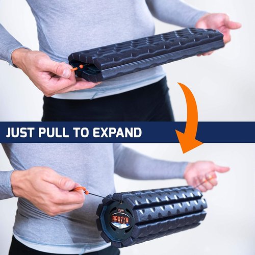 Brazyn Morph Foam Roller - Collapsible Travel Foam Roller for Muscle Recovery & Back Pain Relief (Sage)