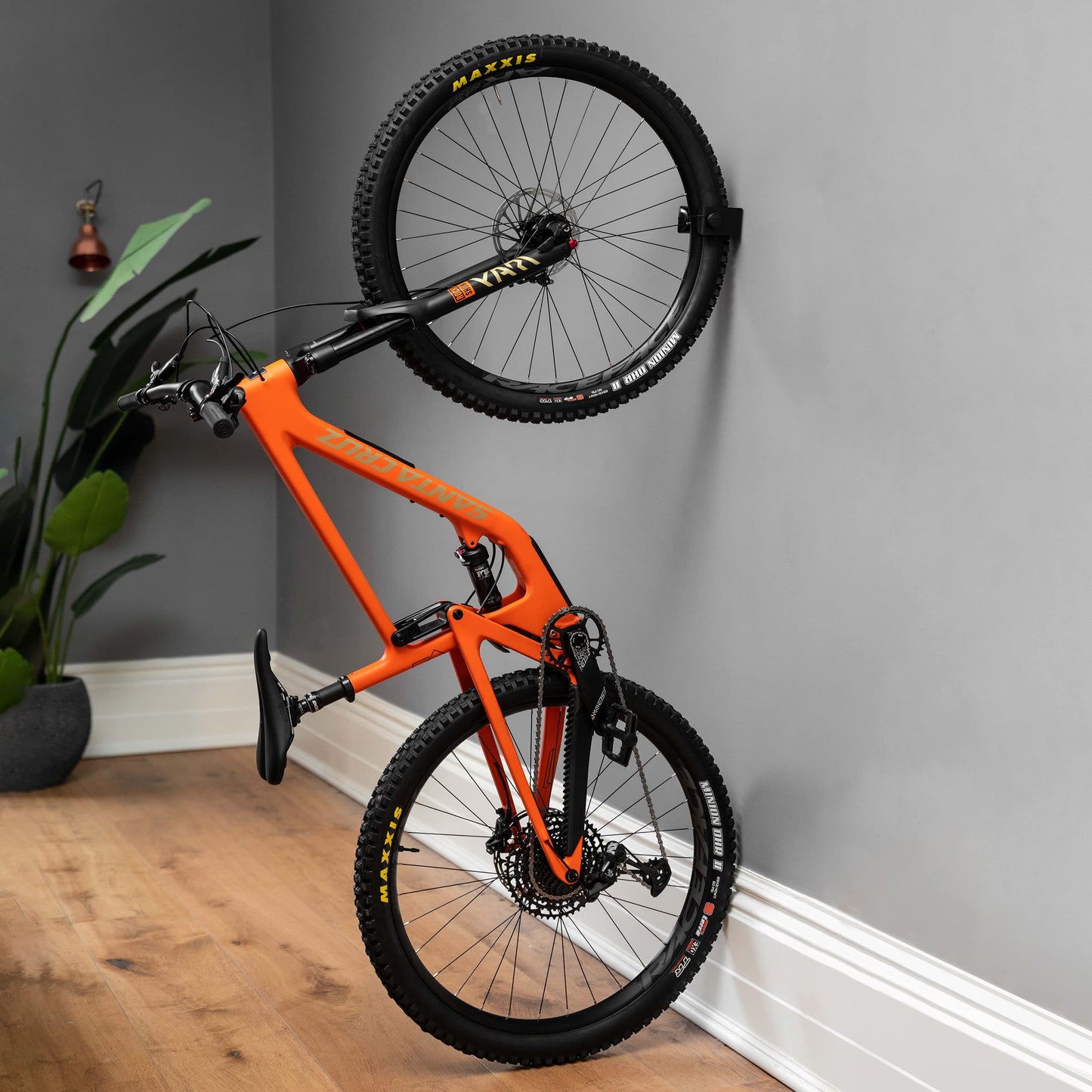 Hornit CLUG PRO Bike Rack | Wall Mount Bike Hooks | Secured by FIDLOCK Strap | 5 Sizes | Easy to Install | MTB XL