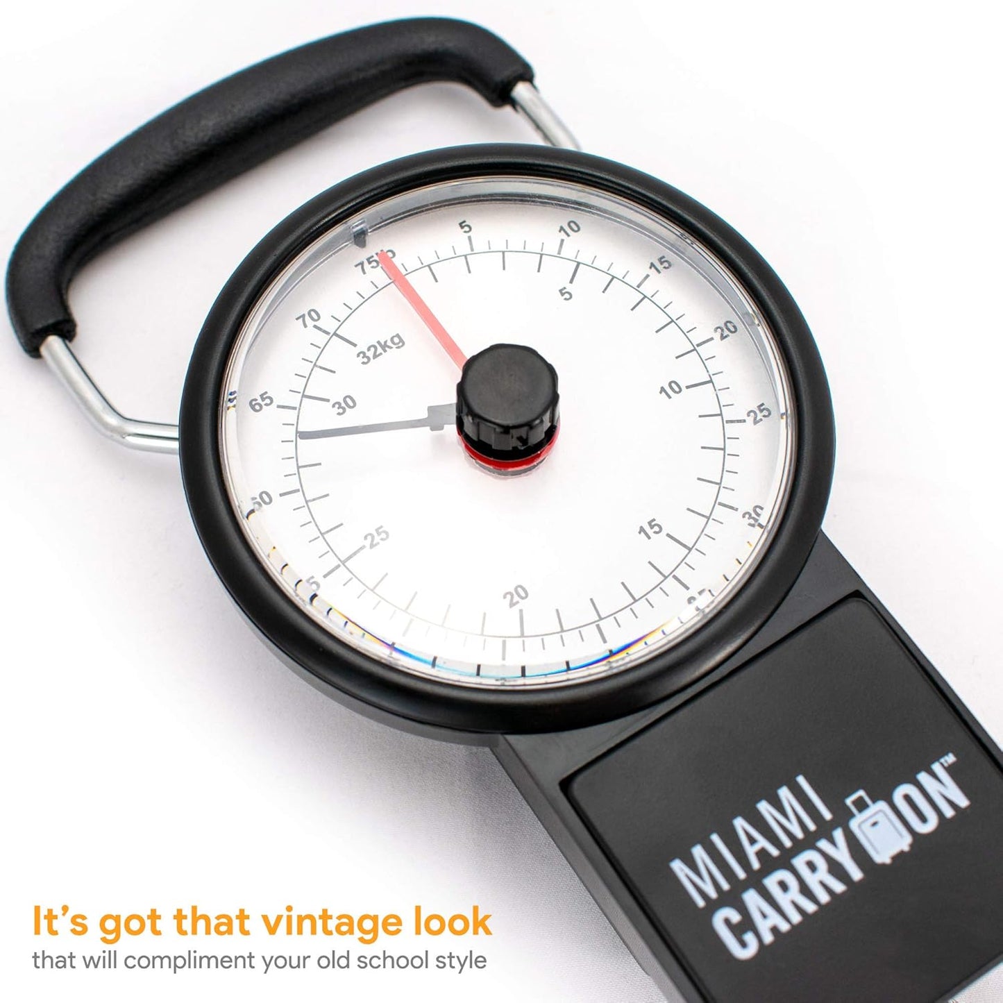 Skiennix Mechanical Luggage Scale - Accurate Weight Measurement Up to 75 Pounds | Includes Tape Measure