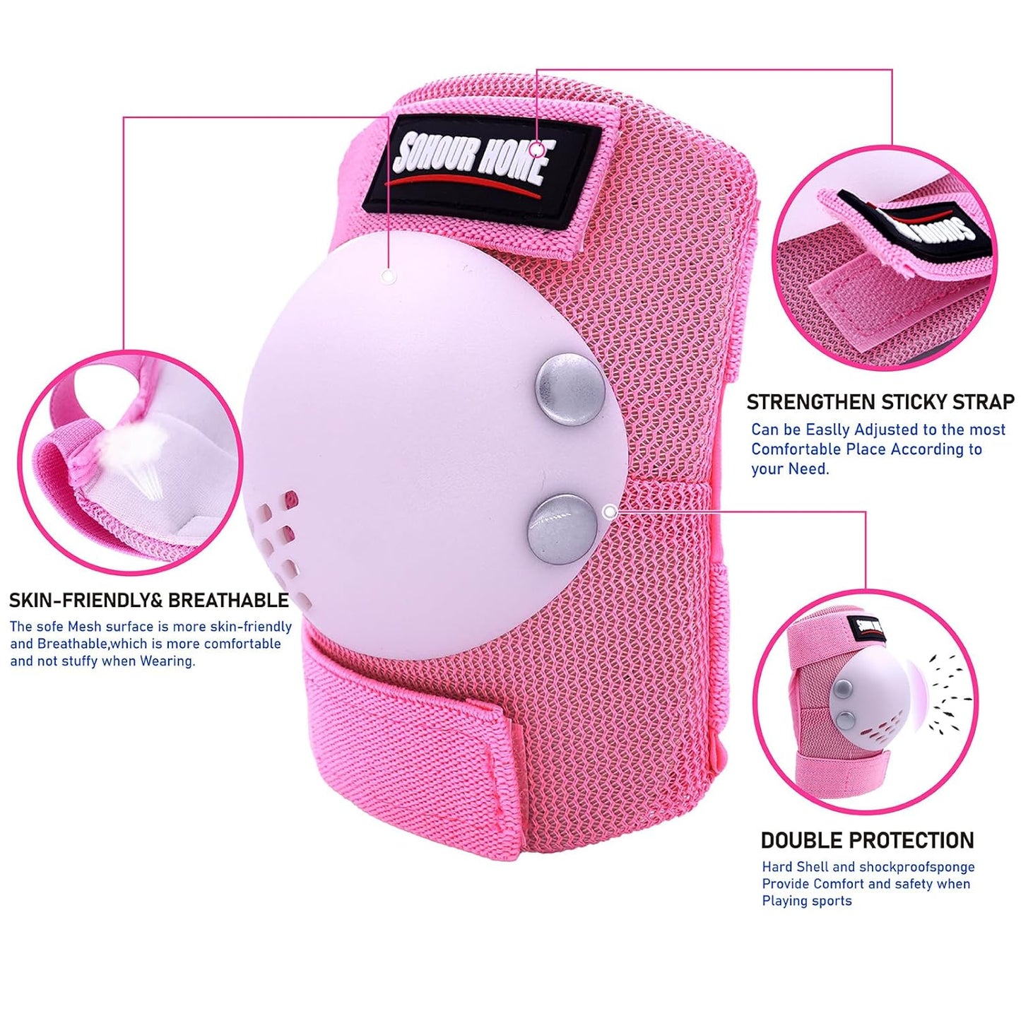 Skiennix Kids Protective Gear Set - Knee Pads, Elbow Pads & Wrist Guards for Ages 3-15 | Ideal for Roller Skating, Cycling & More