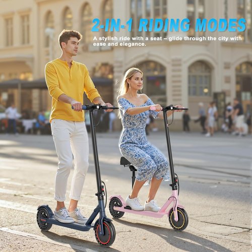 **Skiennix Electric Scooter - Folding E-Scooter for Adults with Seat | 350W Motor, 19MPH, 21-Mile Range**