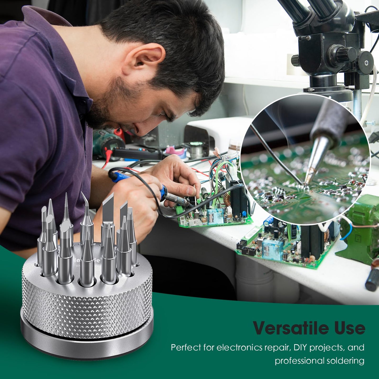 HANGLIFE 900M Soldering Iron Tips for Hakko, Yihua, Atten, Quick, Ryobi, and More Soldering Stations/Guns - Replacement Solder Tips for Welding Equipment & Accessories (12 pcs)