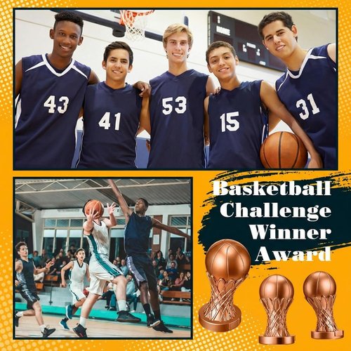 Kenning Basketball Trophy - 6 Inch Mini Award for Tournament Winners | Gold Finish for Sports Teams