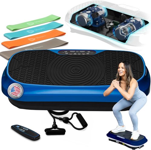 Lifepro Waver Mini Vibration Plate for Lymphatic Drainage – Whole Body Vibrating Platform Exercise Machine for Muscle Toning & Recovery with Remote & Resistance Bands, Max Load 260 lb