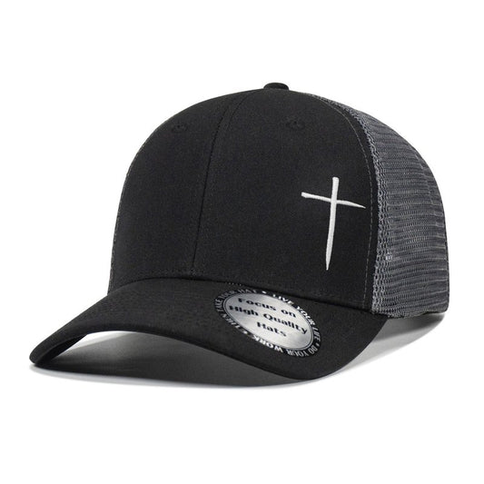 Christian Hats for Men Women,Jesus 3 Nail Cross Hat Christian Religious Gifts for Birthday/Christmas,Silver