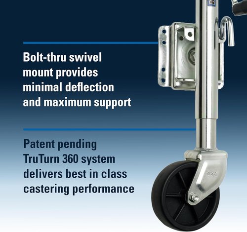 Fulton XP10 Utility Trailer Jack - 1,200 lbs Lift Capacity | Side Mount, 10 Inch Travel