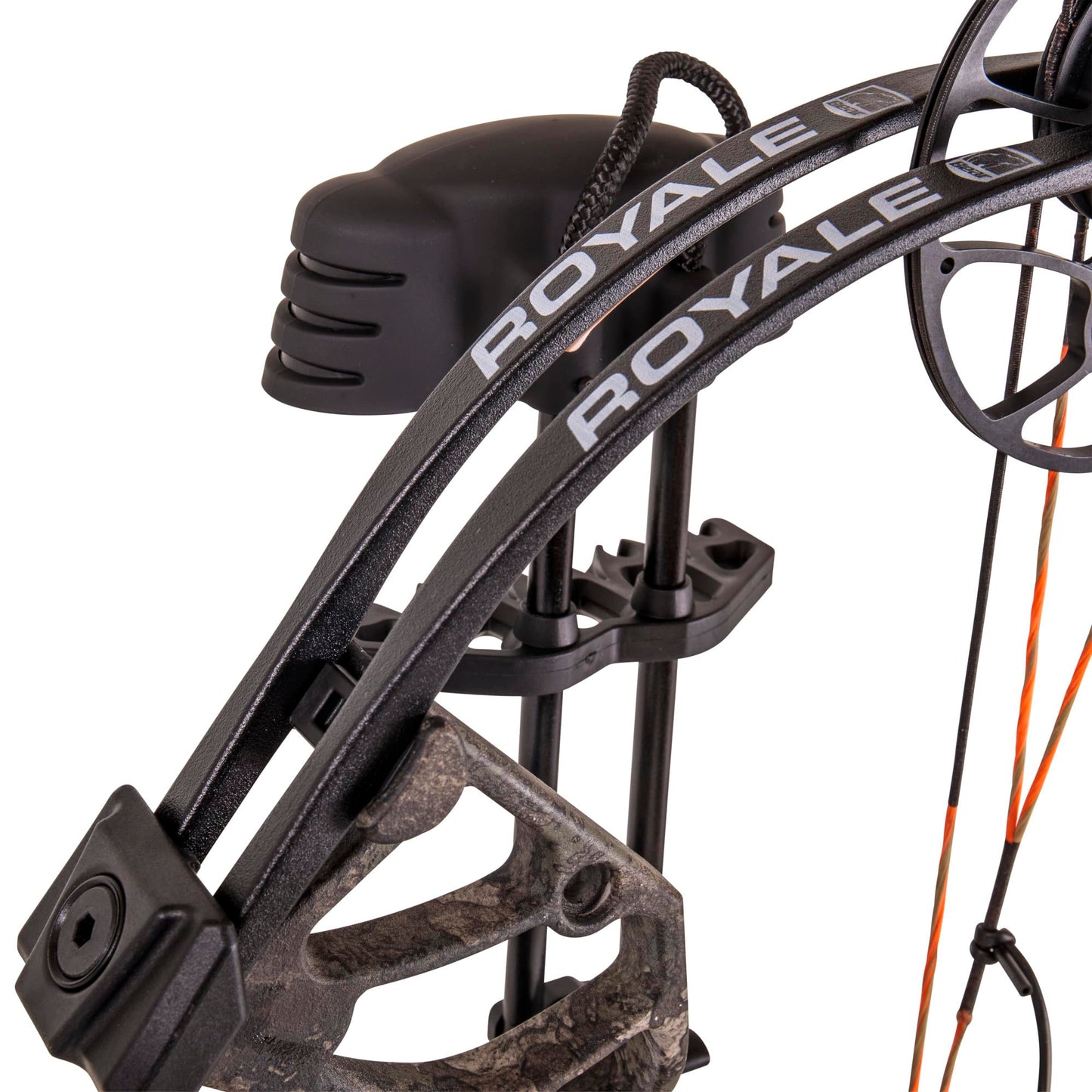 Bear Archery Royale RTH Compound Bow, Ready-to-Hunt Package, Right Handed Archers, 27" Bow, Adjustable Draw Weight 5-50lbs, Adjustable Draw Length 12"-27", True Timber Strata