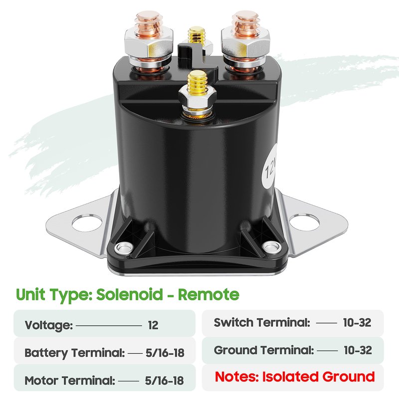 10L0L Golf Cart 12V Solenoid for Club Car DS & Precedent Gas 1984-up - 4 Terminal Golf Cart Starter Solenoid 1013609,1012275,1117