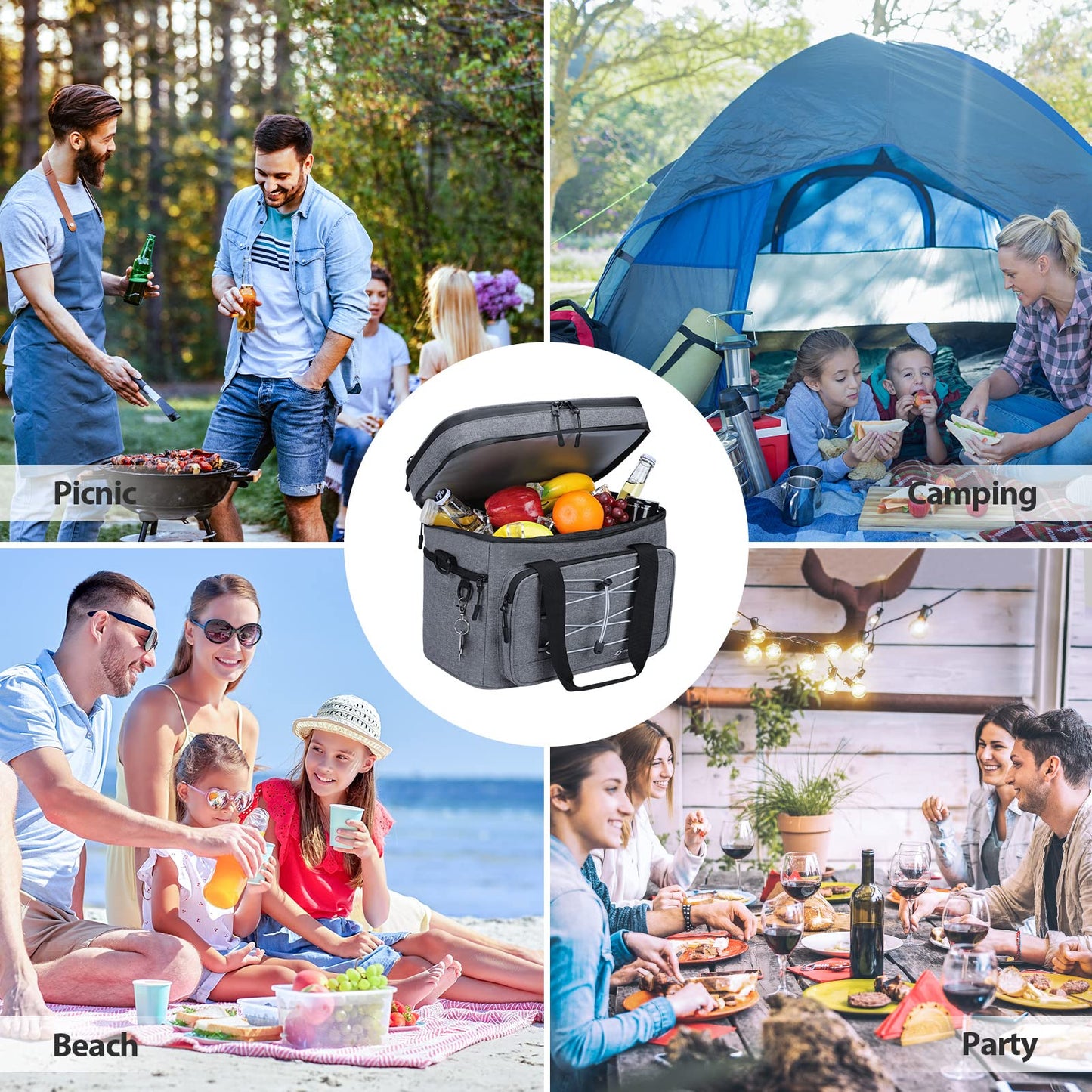 Maelstrom 30 Can Soft Cooler Bag, Double Deck Leakproof Portable Ice Chest