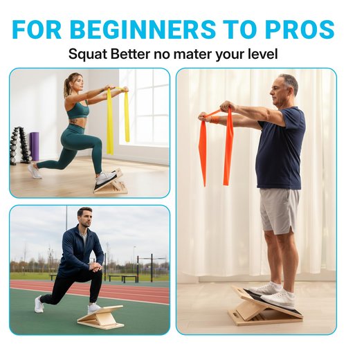 Uwaomah Slant Board for Calf Stretching – Adjustable Wooden Calf Stretch Board, Calf Stretcher & Squat Wedge