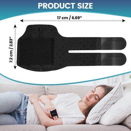 EDNYZAKRN 2 Pcs Trigger Finger Splint with 2 Metal Bars for double fingers, Finger Brace Finger Buddy, Immobilizer Support Strap for Arthritis, Tendonitis - Right Hand