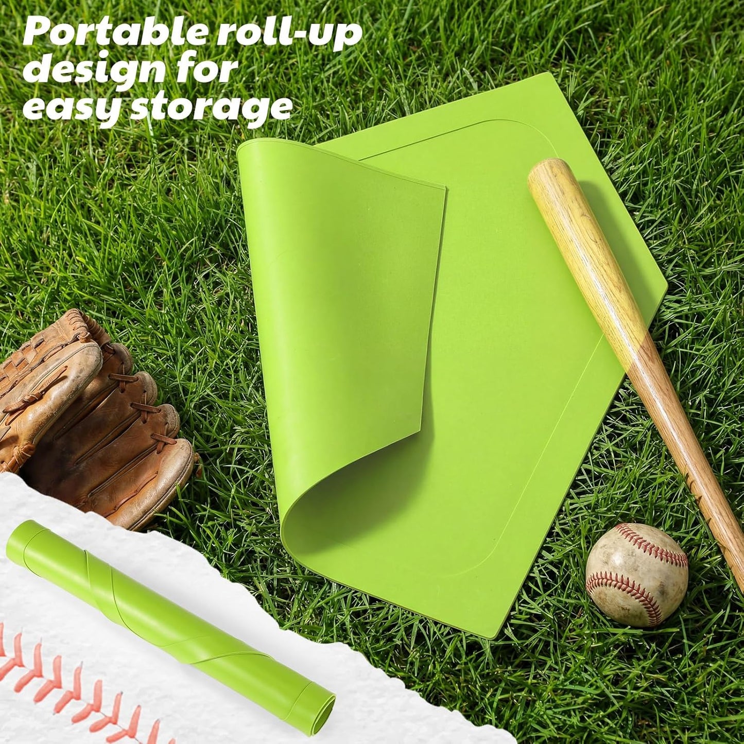 Soulchen Baseball Home Plate - Portable Rubber Base for Practice | Ideal for Batting & Pitching Training