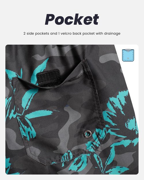 Maamgic Men's Swim Trunks - Quick Dry Swim Shorts with Mesh Lining | Funny Bathing Suits, 7-Inch