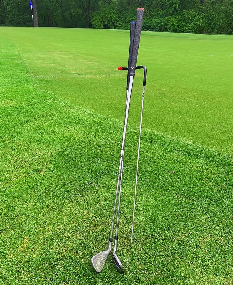Mobile Pro Shop V-Shaped Golf Club Stand Keeps Your Clubs Clean, Dry & Visible, V-Stick Club Stand Made of Highly Durable Stainless Steel - Easy to Carry Golf Club Holder