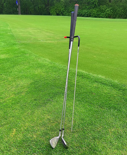 Mobile Pro Shop V-Shaped Golf Club Stand Keeps Your Clubs Clean, Dry & Visible, V-Stick Club Stand Made of Highly Durable Stainless Steel - Easy to Carry Golf Club Holder