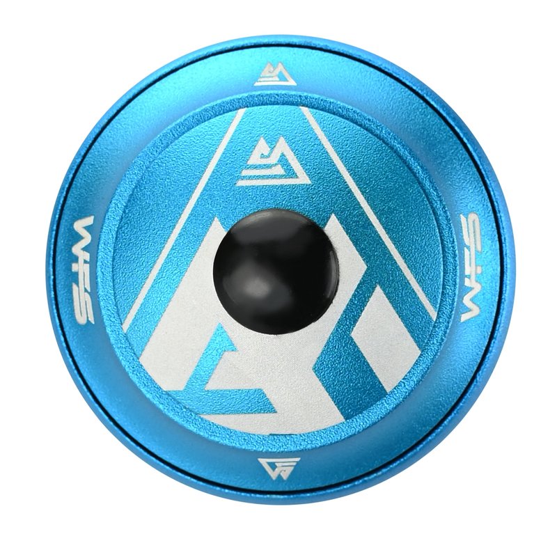 WFS NV.58 1-1/8 Inch Threadless Bike Headset - CNC Alloy, Sealed Bearings, for 34mm Head Tube, Includes Top Cap and Starnut, Blue