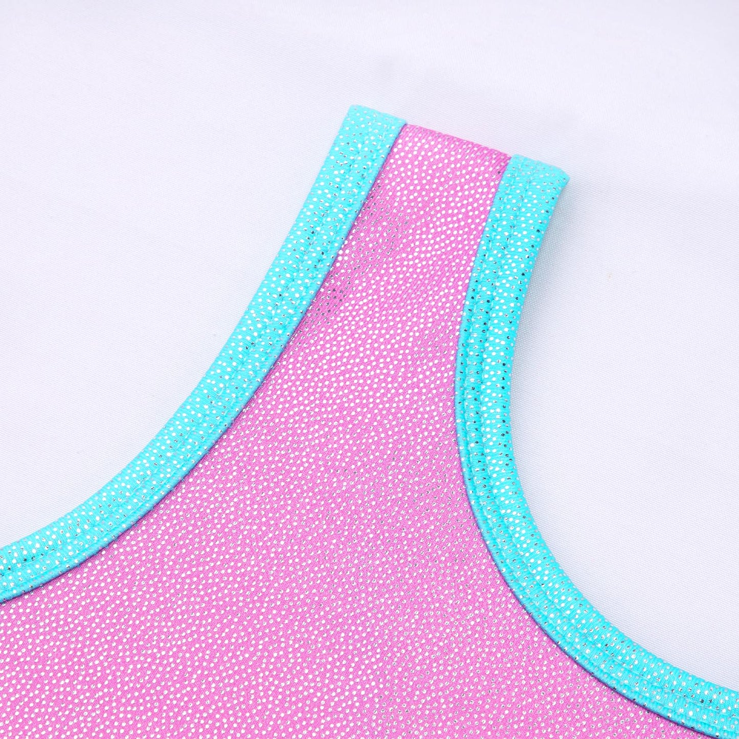 HOZIY 4t Gymnastics Leotards for Girls 5t Pink Blue Spliced Practice Tumbling Outfits for Kids Dance Biketard Leo Sparkly