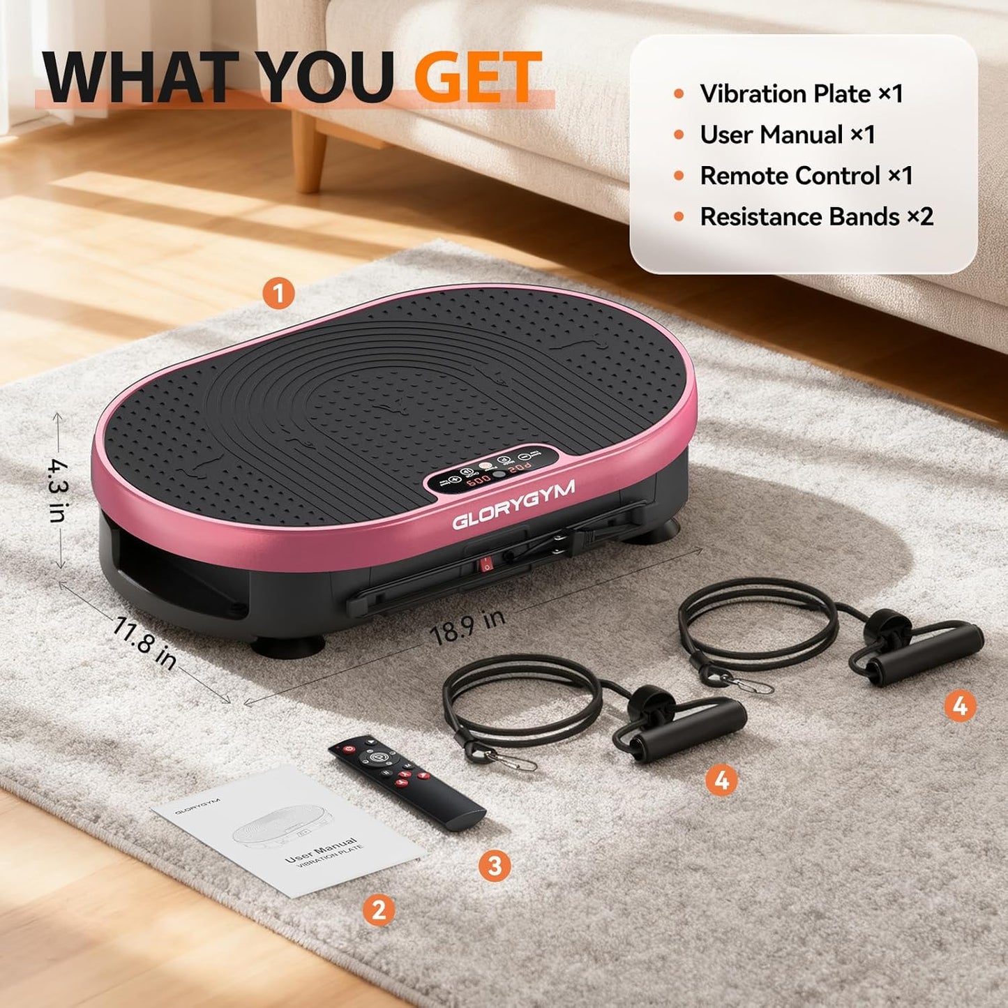 Skiennix Vibration Plate Exercise Machine - 120 Speed Levels, Remote Control, Compact Home Gym