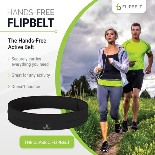 FlipBelt Classic Running Belt - Versatile Fanny Pack for Men & Women | Comfortable & Secure Fit