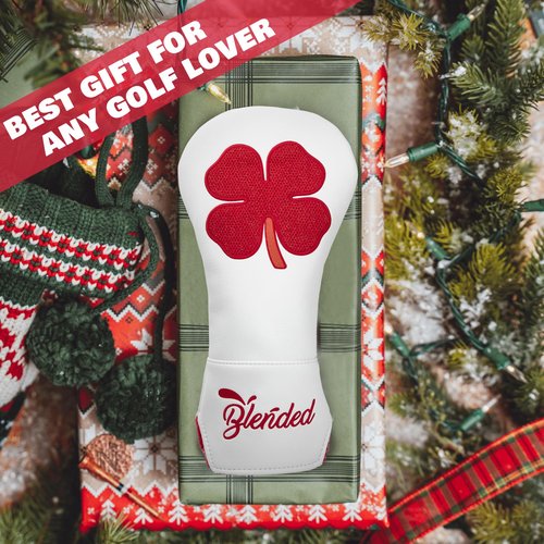 Golf Club Covers Embroidery Red Lucky Clover Driver Cover Fariway Wood Headcover Hybrid Head Covers Leather Golf Headcovers for Most Brand (for Hybrid)