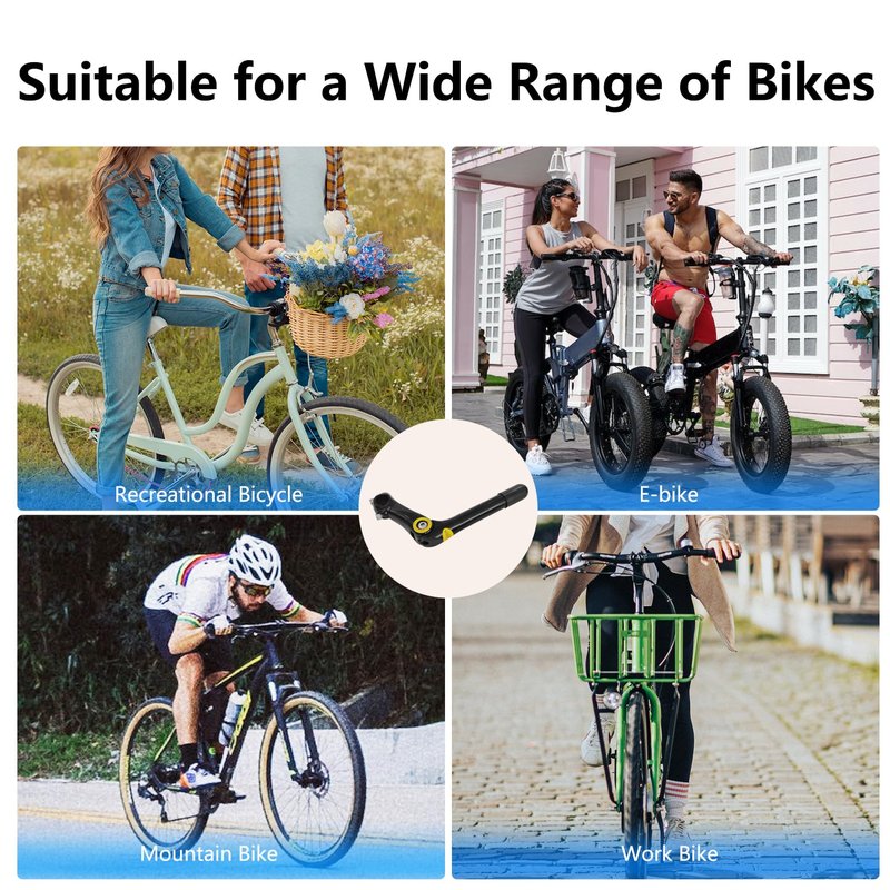 Relwears Black Quill Stem Adjustable 22.2mm Alloy Alum 180mm Reach 110 * 25.4 for Mountain Bike and Road Bike