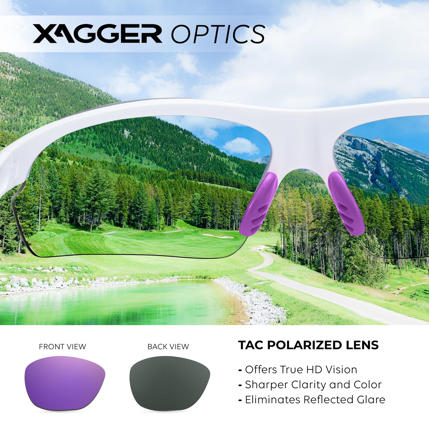 Xagger Polarized Sports Sunglasses for Men Women Wrap Around UV400 Running Baseball Softball Cycling Golf Hiking Fishing Driving Glasses