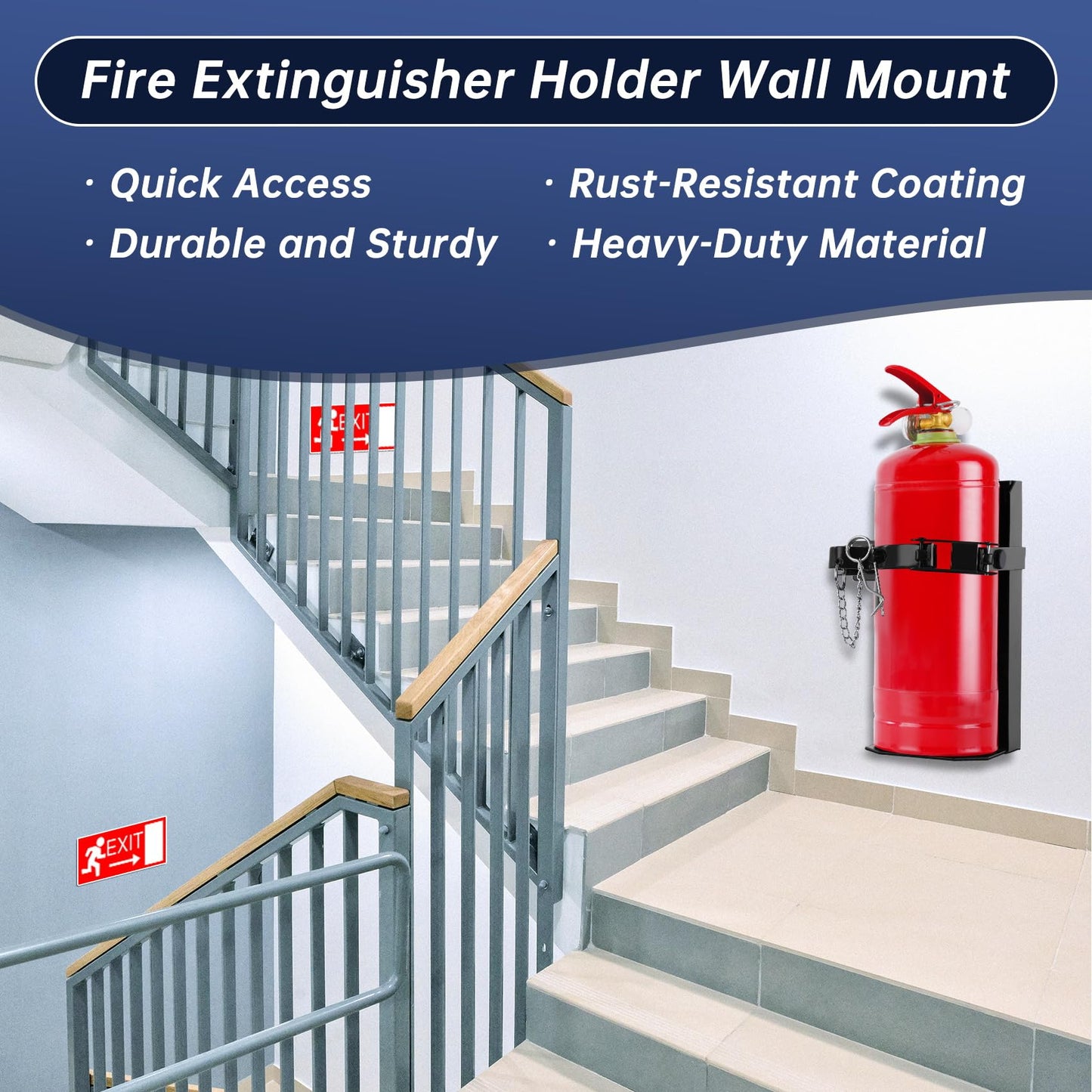 𝙉𝙚𝙬 2 Pack Heavy Duty Fire Extinguisher Bracket Wall Mount, 20 LB Fire Extinguisher Brackets for Truck, Fit 20lb Dry/10lb CO2 Extinguisher, for Garage Vehicle Boat，Replace amerex 810，3-Yr Warranty