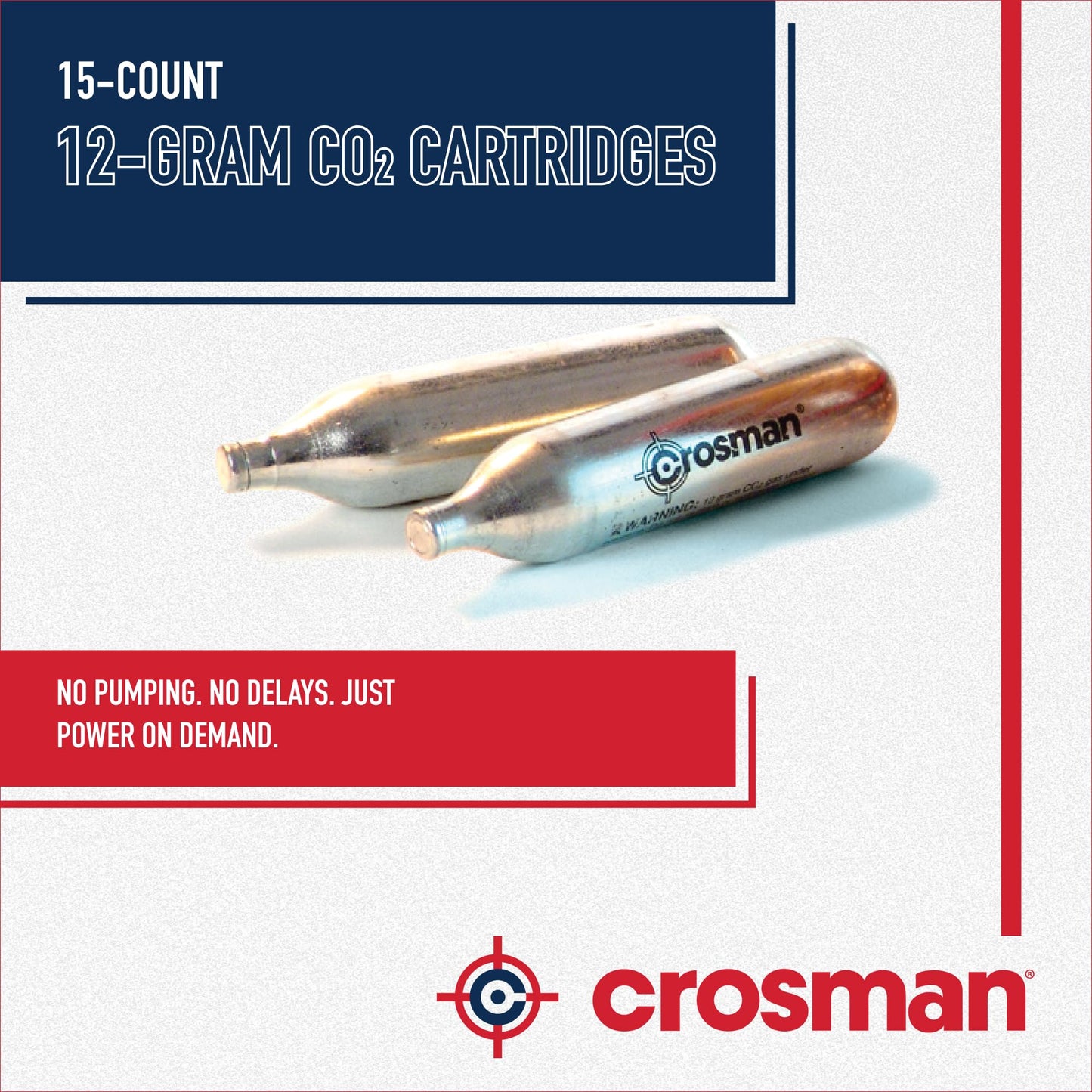 Crosman Powerlet CO2 Cartridges for Air Rifles, Air Pistols & Paintball - Snug Fit, Leak-Free Seal, Durable Metal Construction - Made in USA, Multi-Pack Options.
