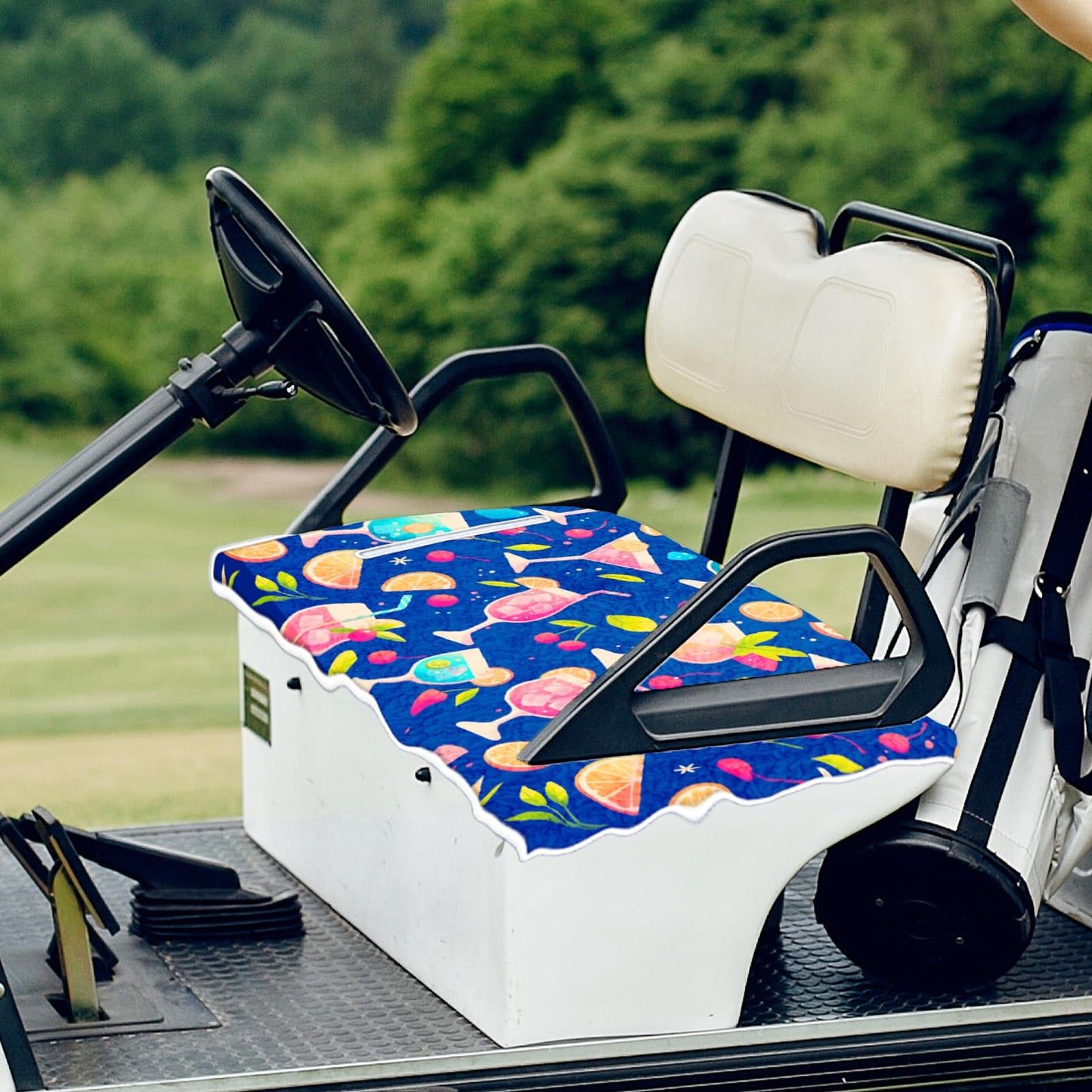 ORIGACH Championship Lemon Golf Cart Seat Covers, Comfortable Cooling Golf Cart Blanket Towel, 100% Microfiber, Fits EZGO, Club Car, and More 2-Seat Golf Carts, 51x31inch