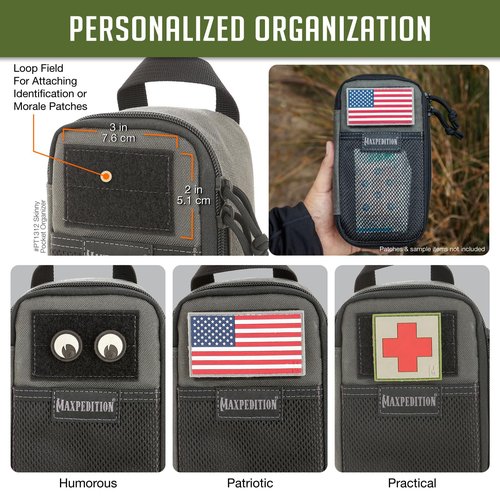 Maxpedition Skinny Pocket Organizer, Wolf Gray, one Size (PT1312W)