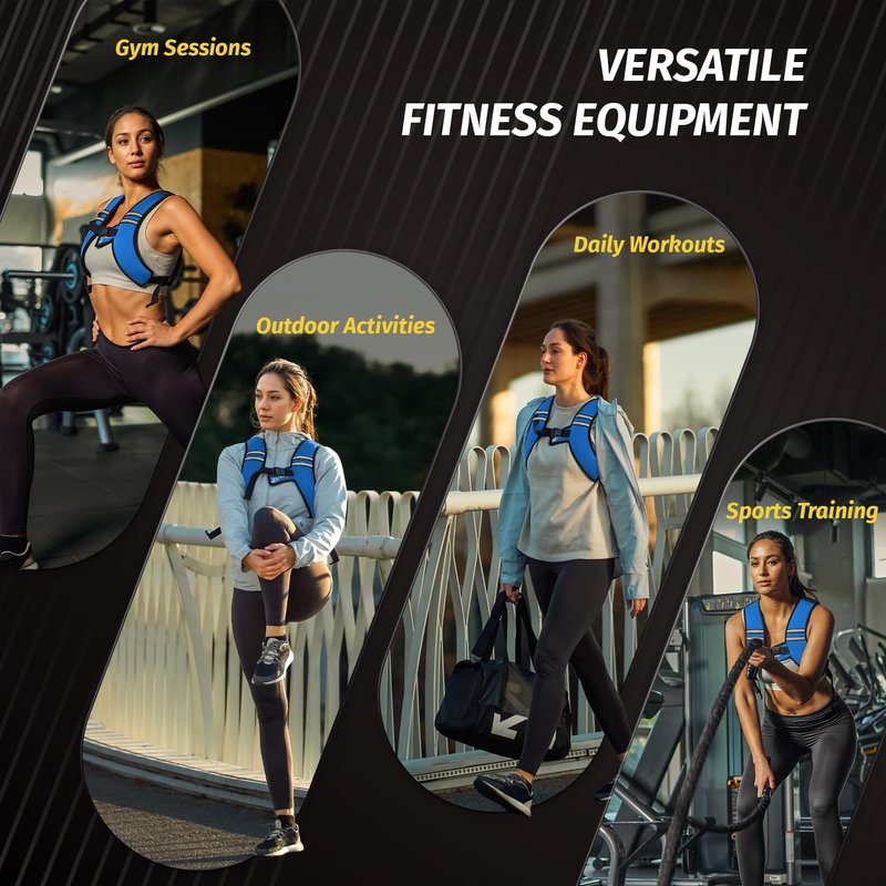 ZELUS Weighted Vest, Washable Z-Fit Soft Iron Weighted Vest for Women and Men, 5/10/15 lb Weight Vest with Reflective Strips & Adjustable Straps, Ultra Thin Weight Vest for Gym Strength Training (10lb) Light Blue