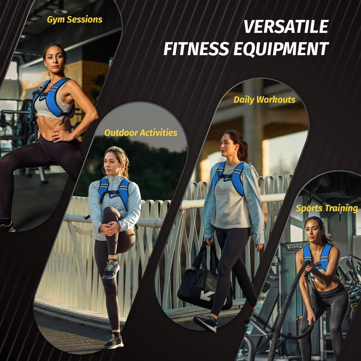 ZELUS Weighted Vest, Washable Z-Fit Soft Iron Weighted Vest for Women and Men, 5/10/15 lb Weight Vest with Reflective Strips & Adjustable Straps, Ultra Thin Weight Vest for Gym Strength Training (10lb) Light Blue