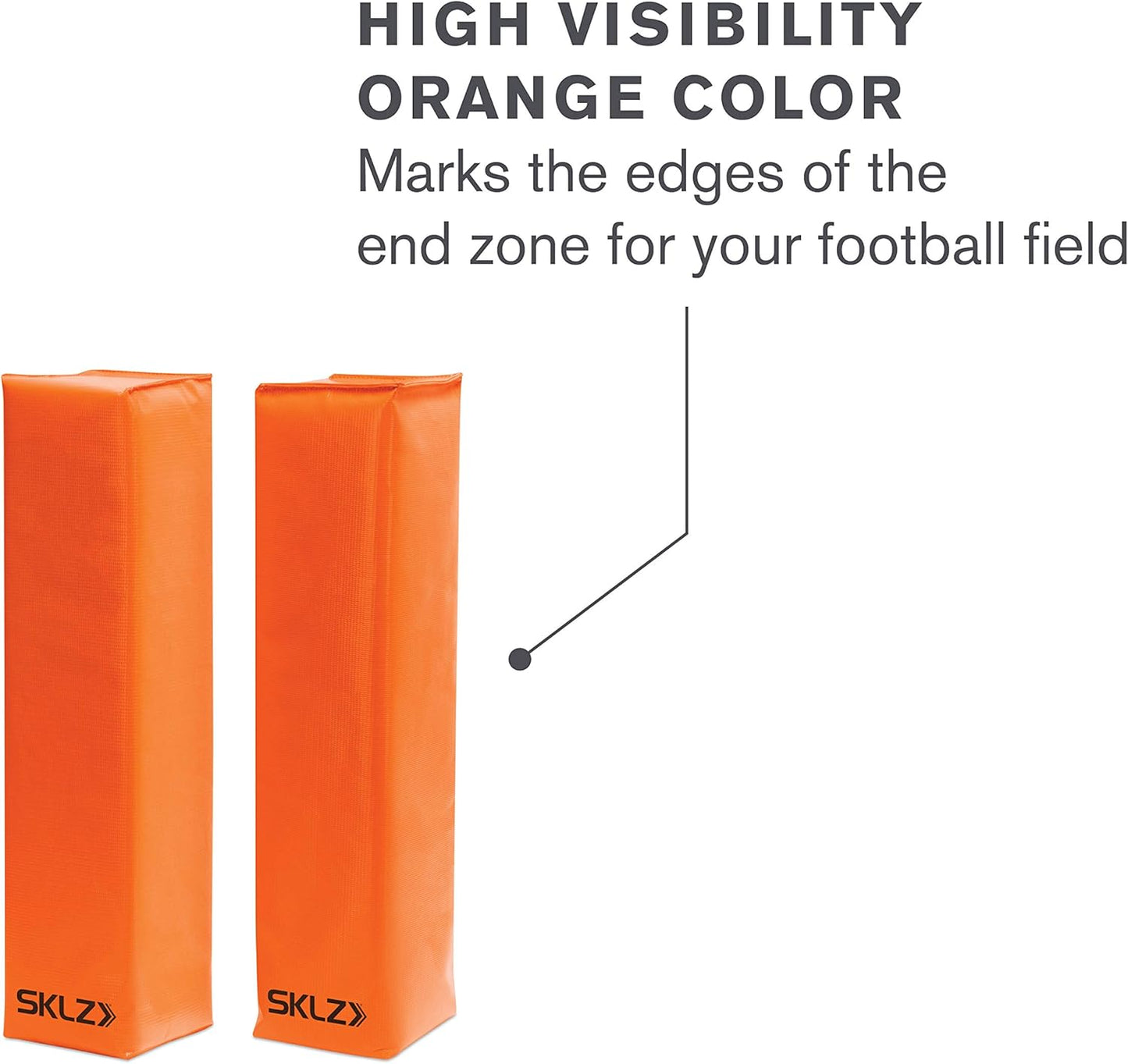 SKLZ Football End Zone Pylons - Durable Orange Training Markers for Enhanced Field Visibility