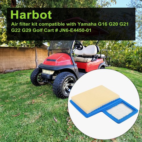 Harbot G16 Air Filter for Yamaha G29 G22 G16A G22A G19 G21 G20 Golf Cart Parts JN6-E4450-01-00 JN6-E4450-01 JU0-E445E-01 for Yamaha Golf Cart Tune up Kit 1996-UP 4 Cycle 301cc 357cc Engine