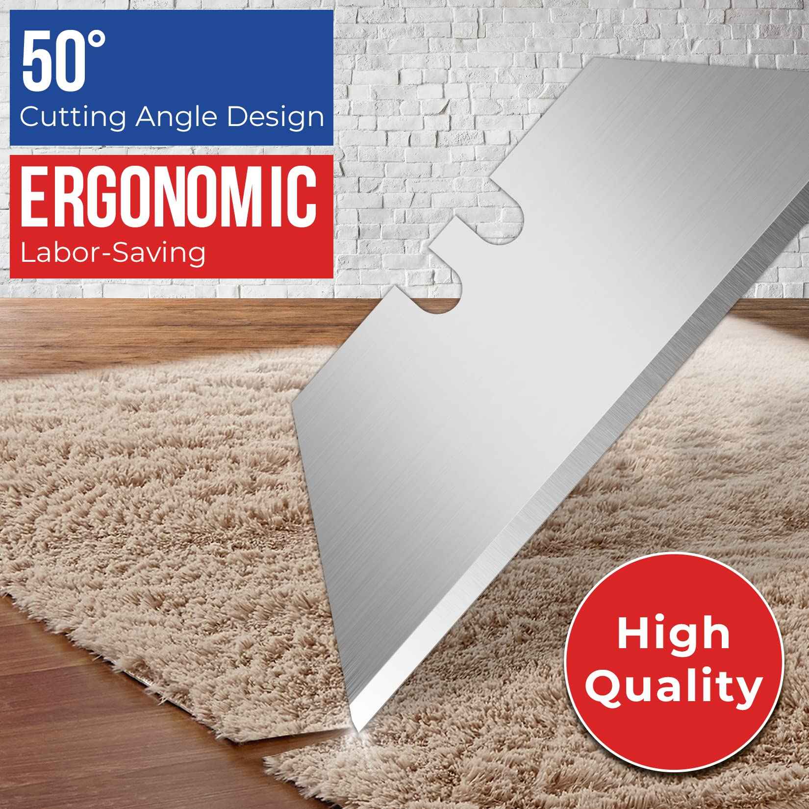 DIYSELF Utility Knife Blades - 200-Pack SK5 Steel Box Cutter Blades Refills with Dispenser