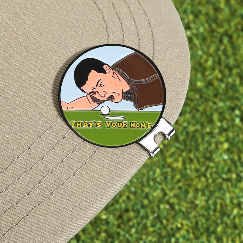 JIAOWEI Enamel Golf Ball Marker with Magnetic Hat Clip - Funny Golf Accessories - Great Gift for Golf Lovers - Go Your Home