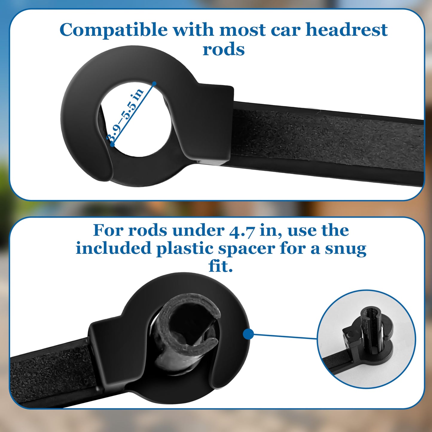 Metal Bow Hanger for Truck, Archery Hunting Shooting Bracket Headrest Mount,Universal Compound Bow Holder for Vehicle Storage and Hunting Transport