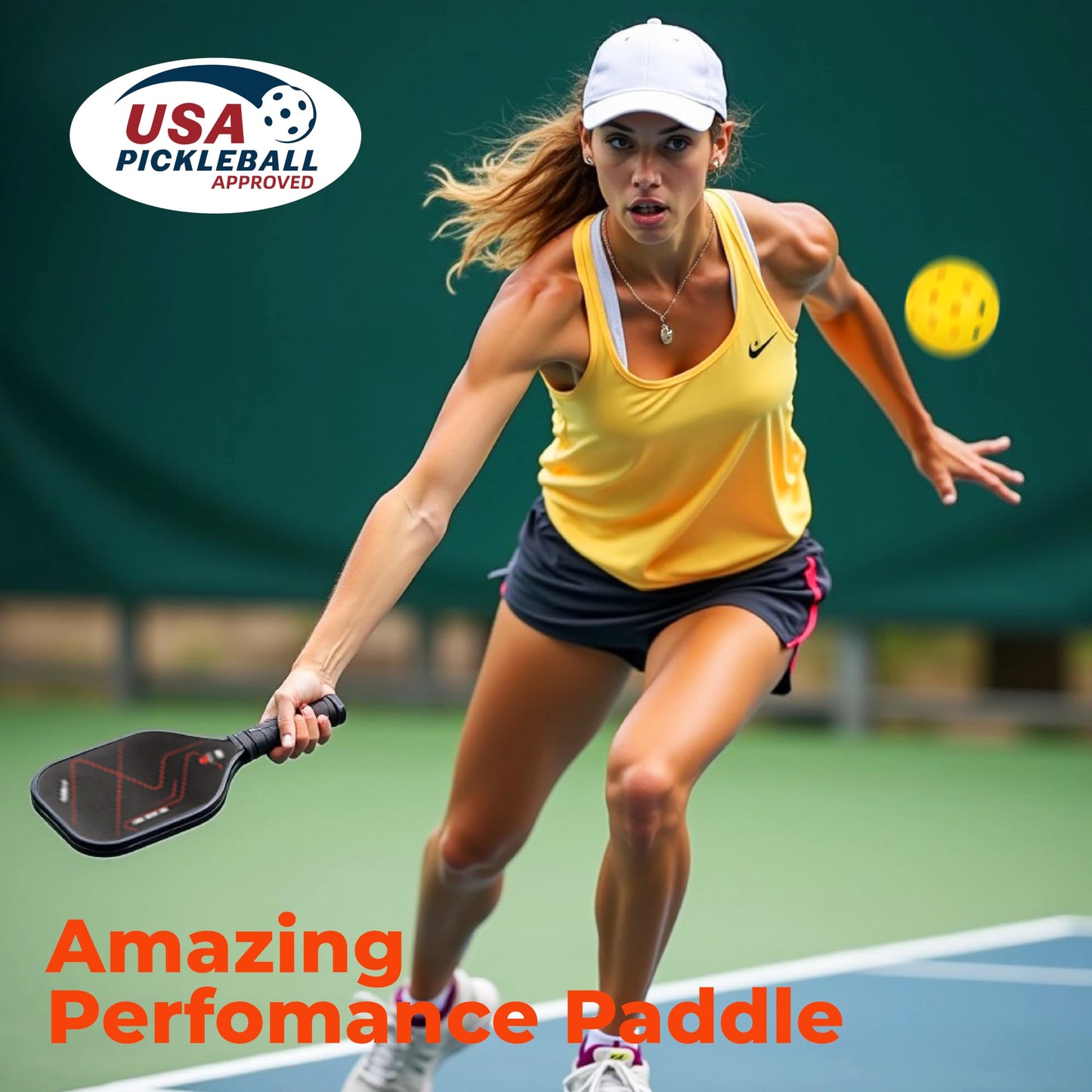 PICKGO T300 Carbon Fiber Pickleball Paddles Set of 2, USAPA Approved for Power & Control, Pickleball Gifts for Men&Women