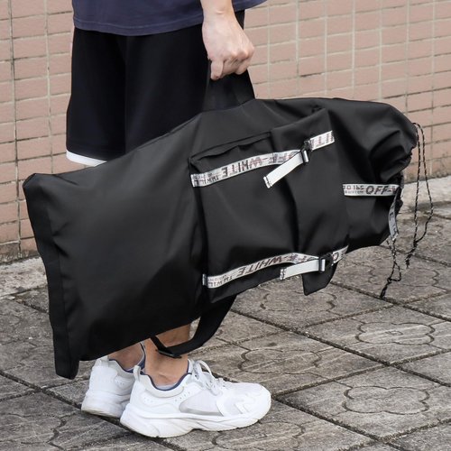 Tobefore Large Skateboard Backpack - Fits 30 Inch & Oversize Skateboards up to 33", Waterproof Durable Skate Bag with Adjustable Shoulder Strap, Outer Pocket & Reflective Zipper Chain
