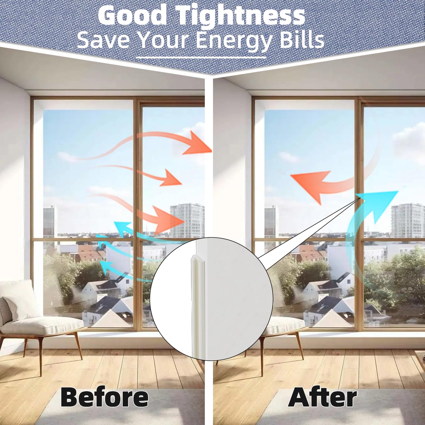 Foam Weather Stripping Door Seal Strip, V Shape Self-Adhesive Backing Door Weatherstripping for Door Frame Insulation Small Gap,Anti-Collision Soundproof Windproof Dustproof Tape（19.7Feet,White）