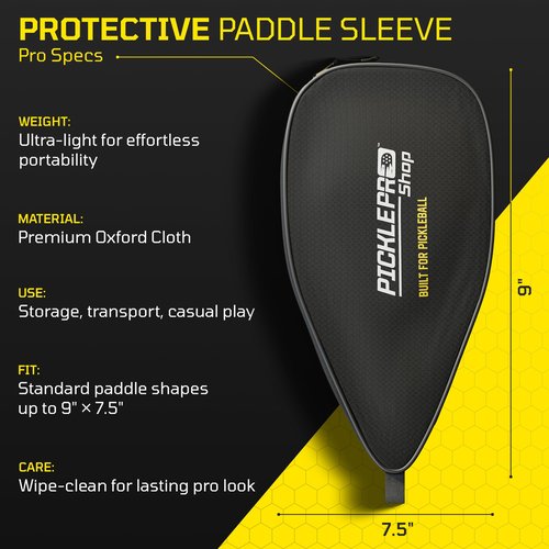 Paddle Sleeve Pickleball Paddle Cover – Slim Oxford Cloth Pickleball Case, Lightweight Cover for Standard Paddles, Travel-Ready