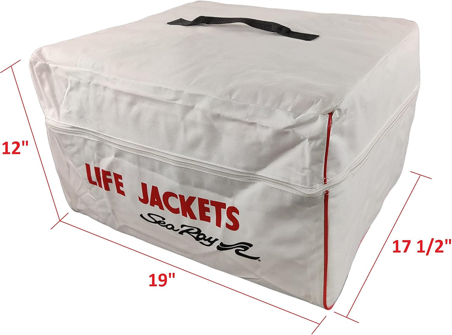 Sea Ray Life Jacket Storage Bag - Heavy Duty Marine Preserver Vest for Boats | White